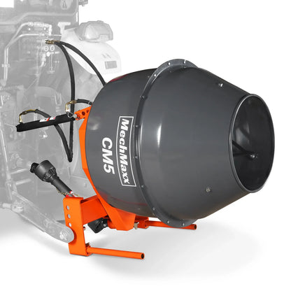 MechMaxx CM5 Cement Mixer 5 Cu-Ft 3-Point Hitch PTO Shaft Included Category 1 & 2 Hookup New
