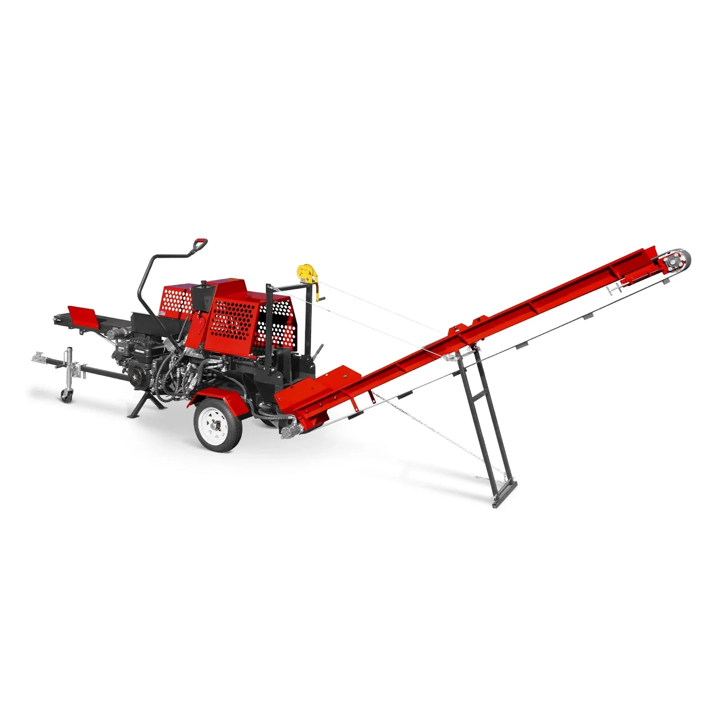 MechMaxx HLS20 Log Splitter Firewood Processor with Conveyor 20 Ton Splitting Force 24" x 15" Log Capacity 18" Chainsaw New