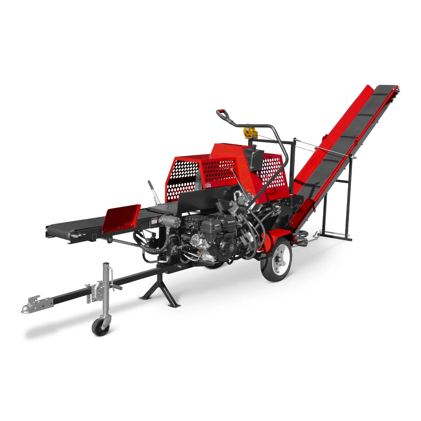 MechMaxx HLS20 Log Splitter Firewood Processor with Conveyor 20 Ton Splitting Force 24" x 15" Log Capacity 18" Chainsaw New