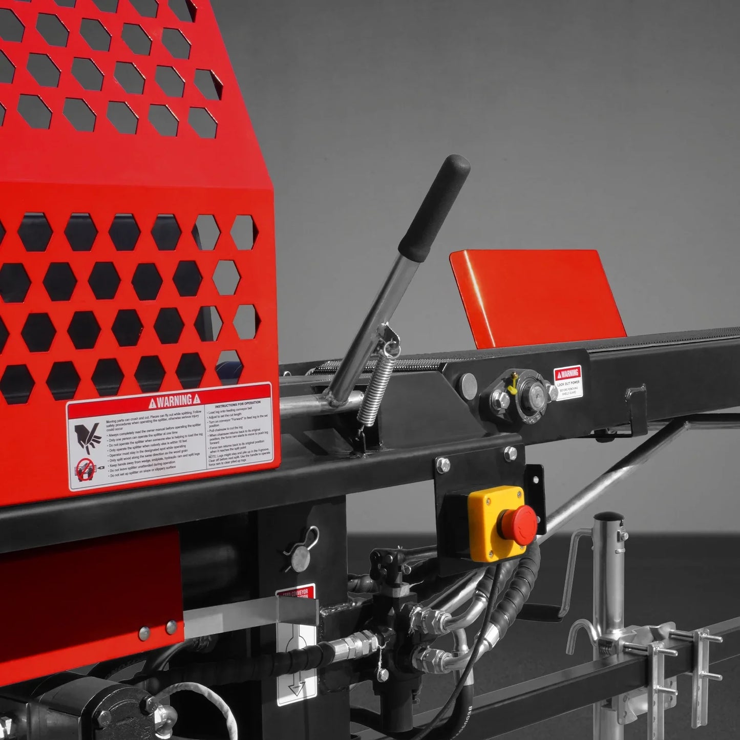 MechMaxx HLS20 Log Splitter Honda GX390 Firewood Processor w/ Conveyor 20 Ton 24" x 15" Log Capacity 18" Chainsaw New