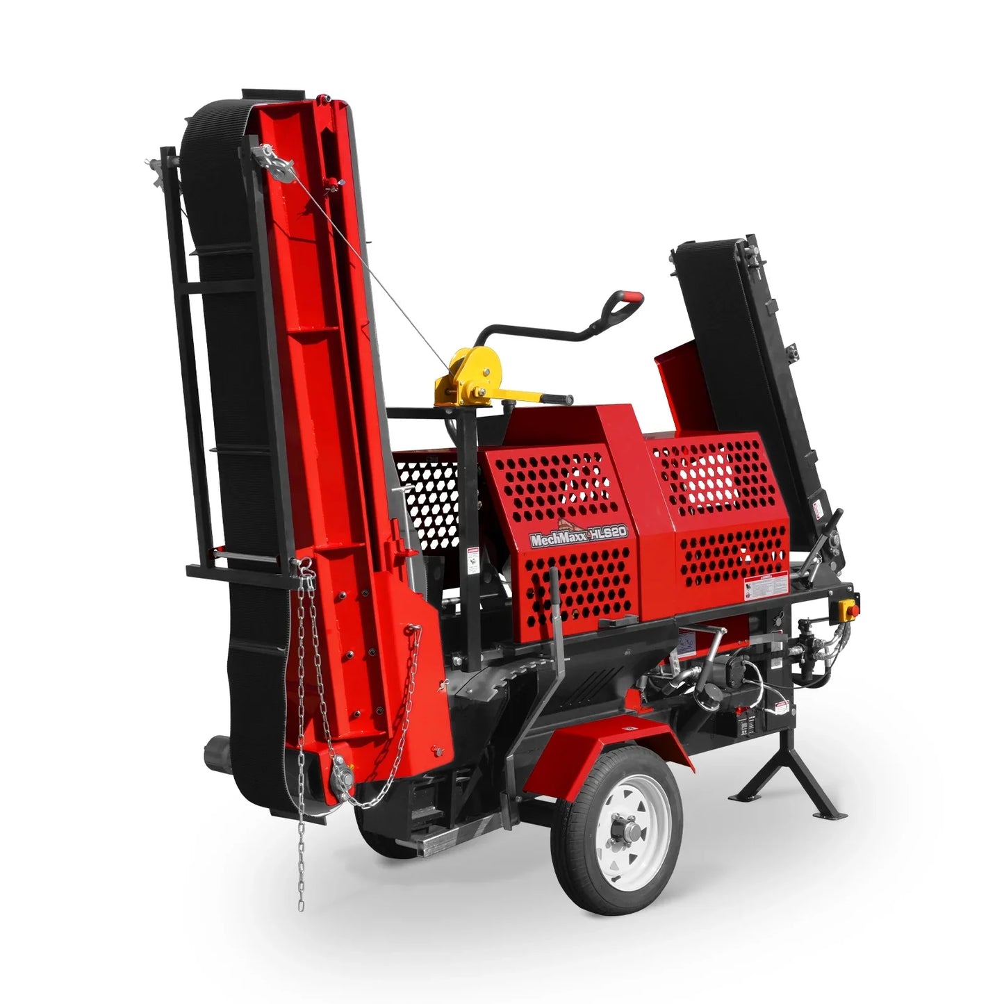MechMaxx HLS20 Log Splitter Honda GX390 Firewood Processor w/ Conveyor 20 Ton 24" x 15" Log Capacity 18" Chainsaw New