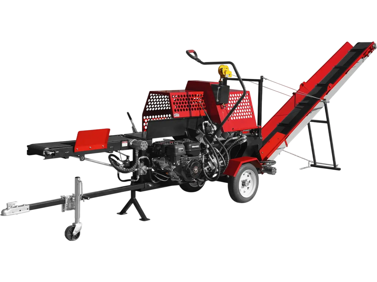 MechMaxx HLS20 Log Splitter Firewood Processor with Conveyor 20 Ton Splitting Force 24" x 15" Log Capacity 18" Chainsaw New