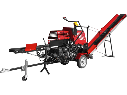 MechMaxx HLS20 Log Splitter Firewood Processor with Conveyor 20 Ton Splitting Force 24" x 15" Log Capacity 18" Chainsaw New