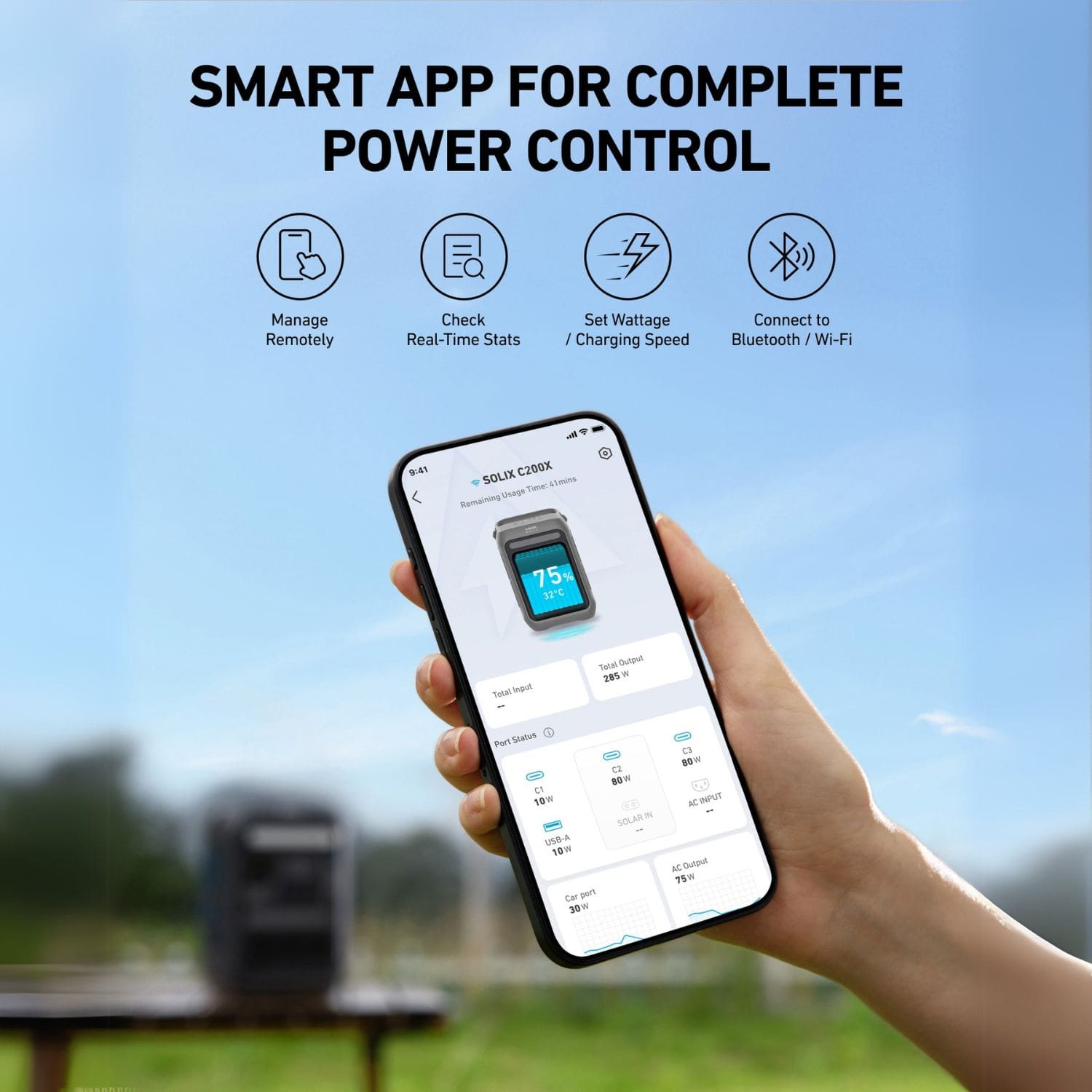 Connect The SOLIX C200X With Anker's Smartphone App For Complete Power Control