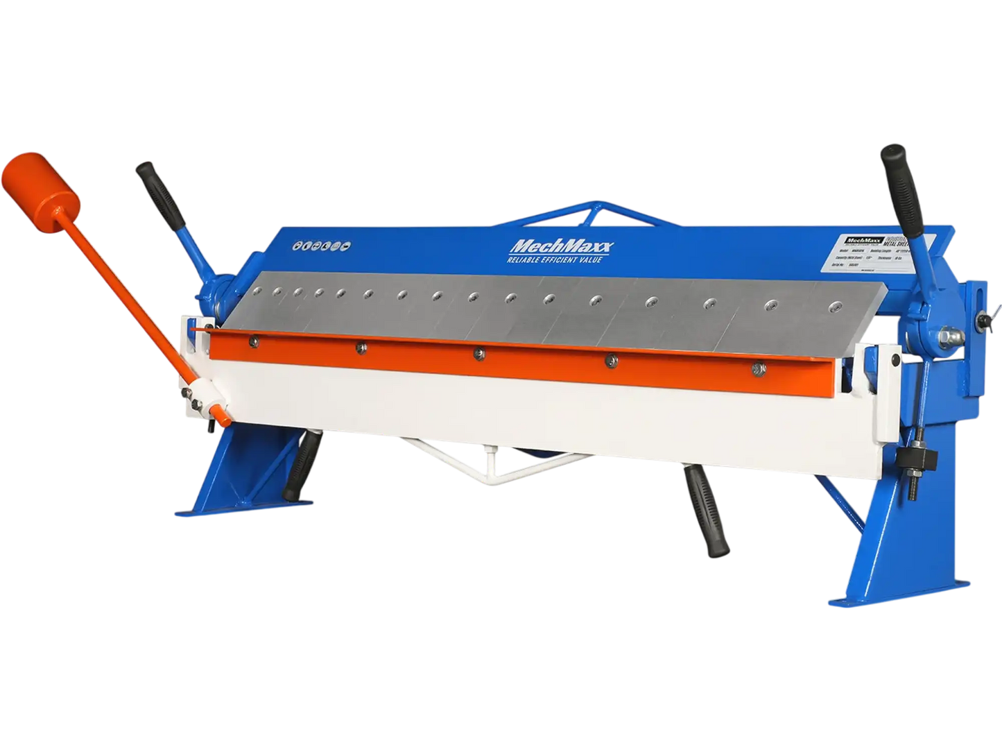 MechMaxx PB4816 Pan and Box Brake 48" Manual 16 Gauge Mild Steel Capacity 135° Bending Angle 16 Precision Fingers New