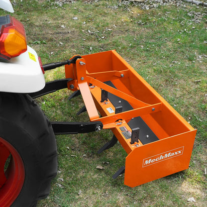 MechMaxx BB60 Box Blade Scraper 60" 5 Shank 3 Point Hitch Tractor Attachment New