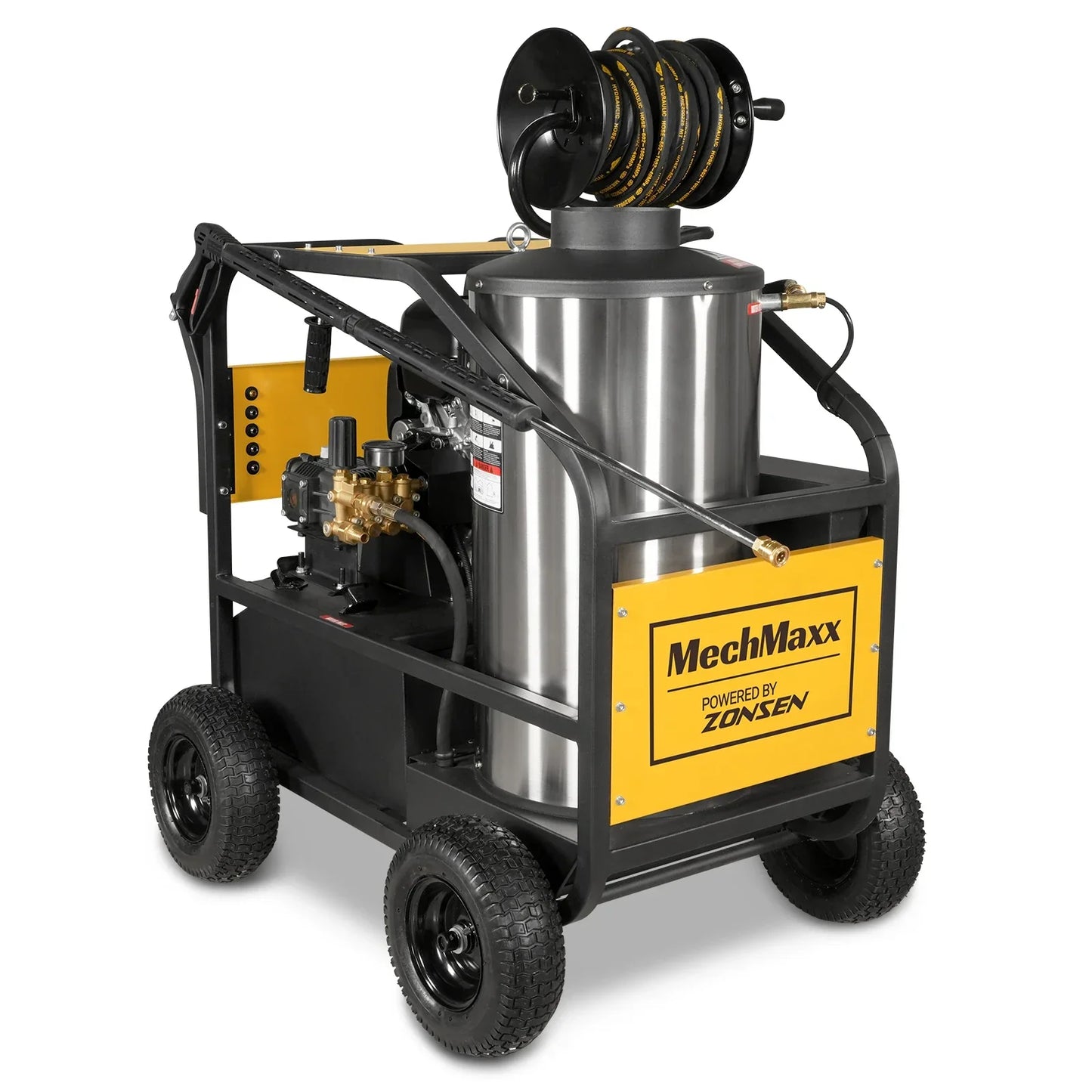MechMaxx HPW40D Pressure Washer 4000 PSI 4 GPM Hot Water ZONSEN Electric Start Engine Hose Reel New