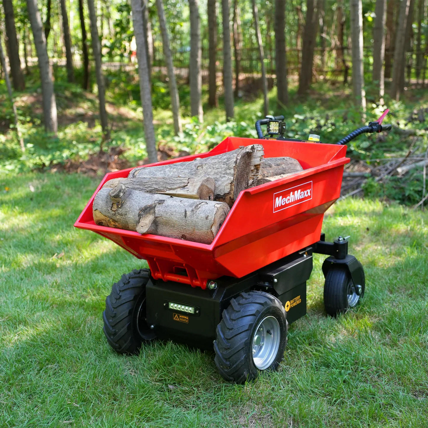 MechMaxx EH50 Mini Dumper 1100 lbs Loading 1000W 48V Battery Powered Hydraulic Tipping Dump Cart New