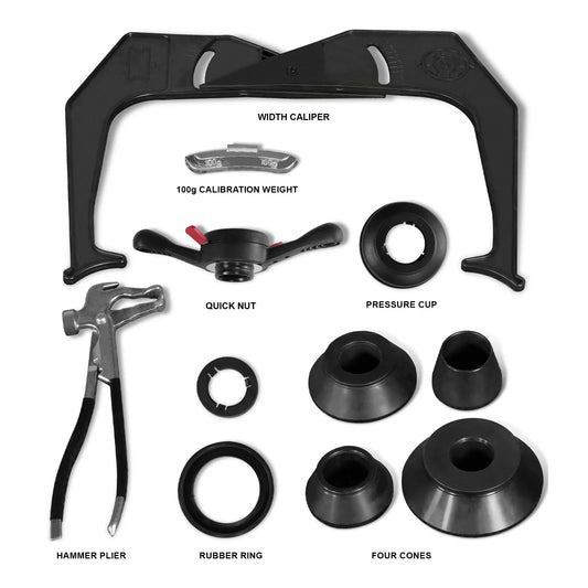 MechMaxx WB857 Wheel Balancer 10-24" Rim Car Tire Balancing Machine 40 mm Shaft Foot Pedal Brake Laser Guided LED Illuminator New