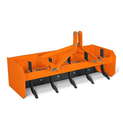 MechMaxx BB60 Box Blade Scraper 60" 5 Shank 3 Point Hitch Tractor Attachment New