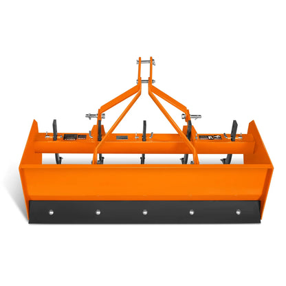 MechMaxx BB60 Box Blade Scraper 60" 5 Shank 3 Point Hitch Tractor Attachment New