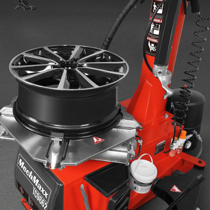 MechMaxx TC9662+WB857 Tire Changer 24" Rim Double Assist Arms Wheel Balancer Bundle New