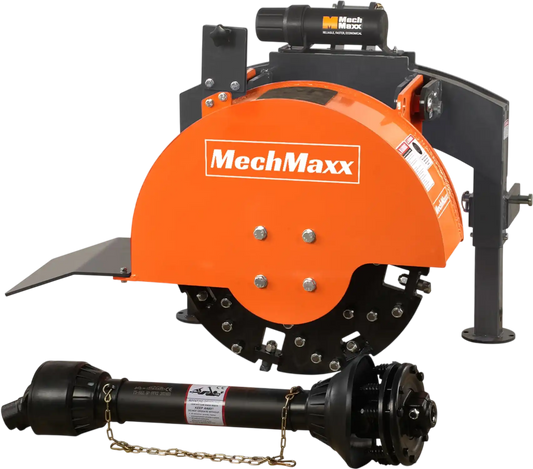 MechMaxx SG24 Stump Grinder 3-Point PTO with 34 Carbide Teeth for 15-45 HP Tractor New