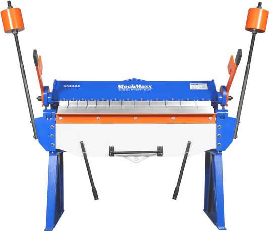 MechMaxx PB4812 Pan and Box Brake 48" Manual Heavy Duty 12 Gauge Mild Steel 135° Bending Angle Individual Bending Fingers New