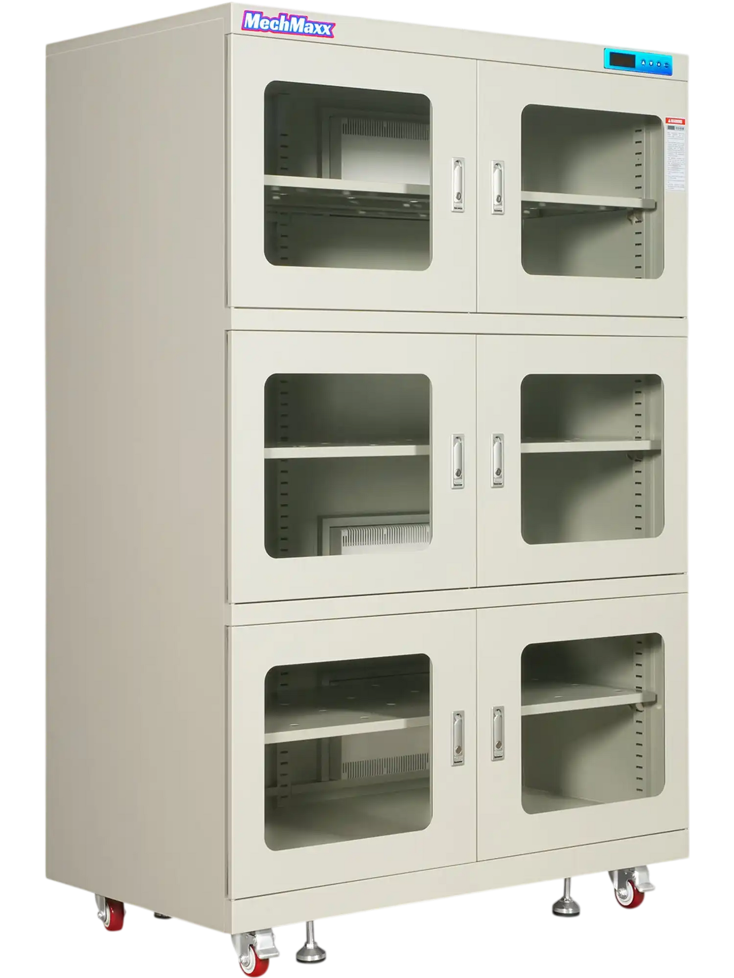 MechMaxx EDC1430CW-6 Desiccator Cabinet 1430L ESD Electronic Dry Cabinet 1-10% RH Ultra-Low Humidity Storage White New