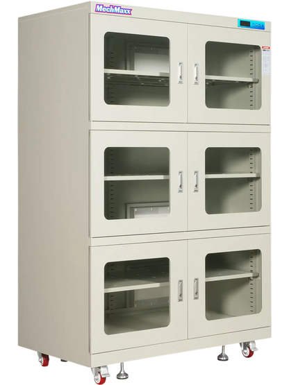 MechMaxx EDC1430CW-6 Desiccator Cabinet 1430L ESD Electronic Dry Cabinet 1-10% RH Ultra-Low Humidity Storage White New