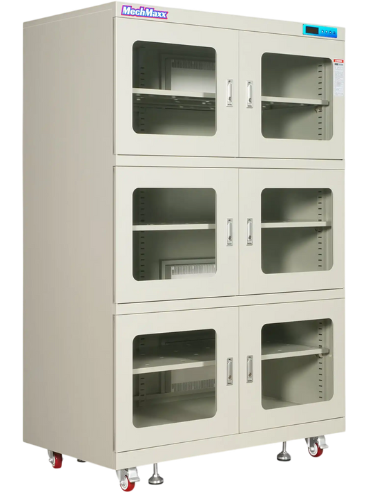 MechMaxx EDC1430CW-6 Desiccator Cabinet 1430L ESD Electronic Dry Cabinet 1-10% RH Ultra-Low Humidity Storage White New