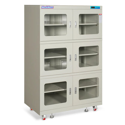 MechMaxx EDC1430CW-6 Desiccator Cabinet 1430L ESD Electronic Dry Cabinet 1-10% RH Ultra-Low Humidity Storage White New