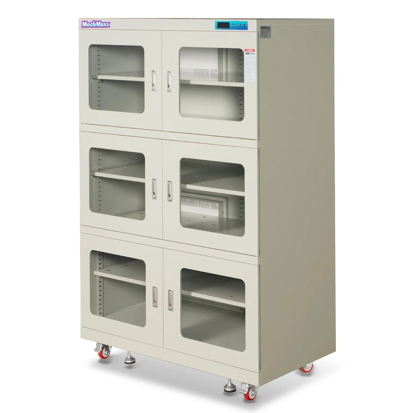 MechMaxx EDC1430CW-6 Desiccator Cabinet 1430L ESD Electronic Dry Cabinet 1-10% RH Ultra-Low Humidity Storage White New