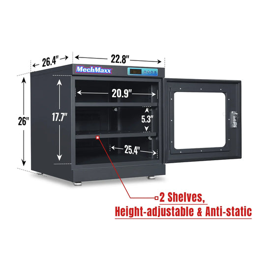 MechMaxx EDC210A Desiccator Cabinet 210L Electronic Dry Cabinet ESD Low Humidity Storage 20-60% RH New