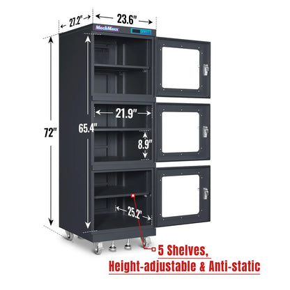MechMaxx EDC730A Desiccator Cabinet 730L ESD Electronic Dry Cabinet 20-60% RH Low Humidity Storage New