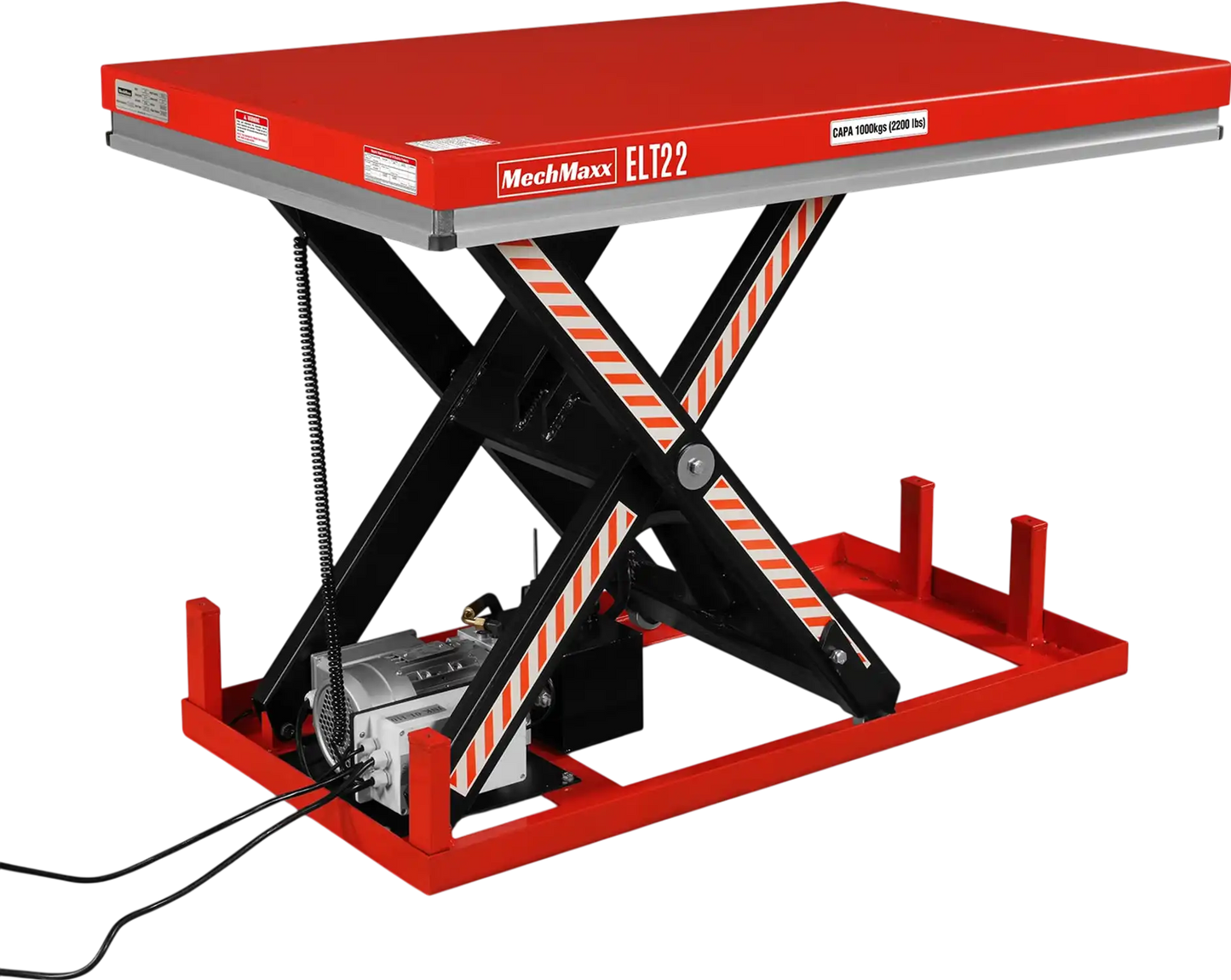 MechMaxx ELT22 Lift Table 2200 lbs Capacity Electric Hydraulic 51.2" x 32.3" Platform 39.4" Lift Height UL Certified Motor New