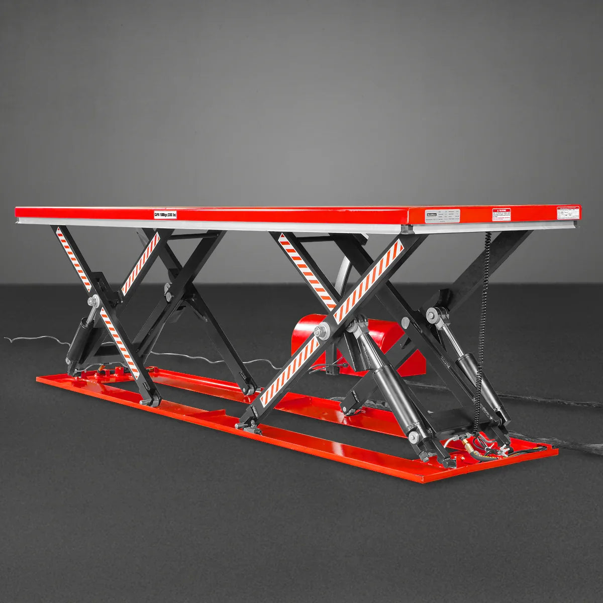 MechMaxx ELT33P Lift Table Stationary Electric Hydraulic Parallel Double Scissor 3300 lbs Capacity 108.3" x 31.5" Platform 33.9" Lift Height UL Certified Motor New