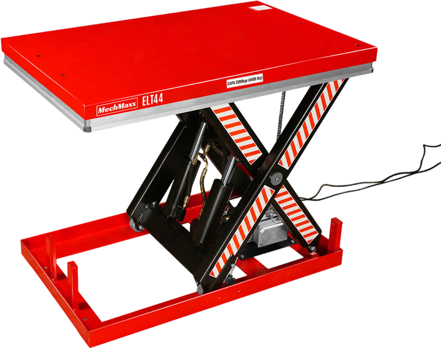 MechMaxx ELT44 Lift Table 4400 lbs Capacity Stationary Powered Hydraulic 51.2" x 33.5" Platform 41.3" Lift Height UL Certified Motor New