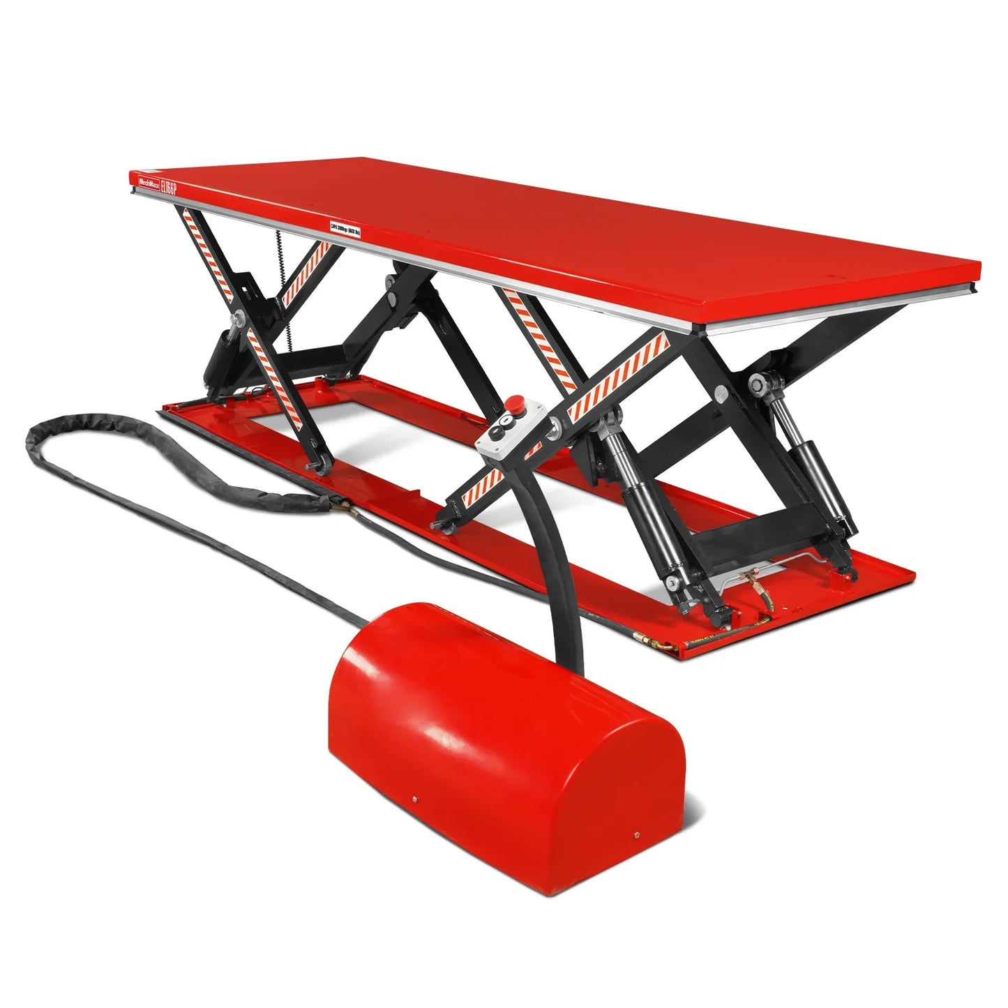 MechMaxx ELT66P Lift Table Stationary Electric Hydraulic Parallel Double Scissor 6600 lbs Capacity 112.9 x 39.4" Platform 34.3" Lift Height UL Certified Motor New