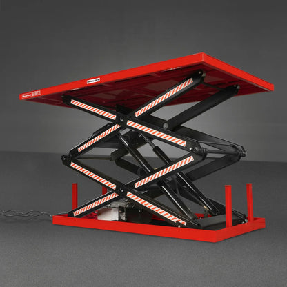 MechMaxx ELTD22L Lift Table 2200 lbs Capacity Stationary Powered Hydraulic Double Scissor 86.6" x 51.2" Platform 94.5" Lift Height UL Certified Motor New