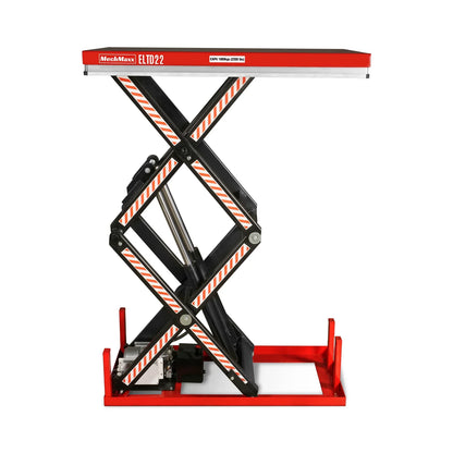 MechMaxx ELTD22 Lift Table 2200 lbs Capacity Stationary Electric Hydraulic Double Scissor 51.2" x 32.3" Platform 70.1" Lift Height UL Certified Motor New