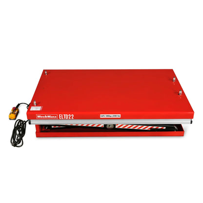 MechMaxx ELTD22 Lift Table 2200 lbs Capacity Stationary Electric Hydraulic Double Scissor 51.2" x 32.3" Platform 70.1" Lift Height UL Certified Motor New