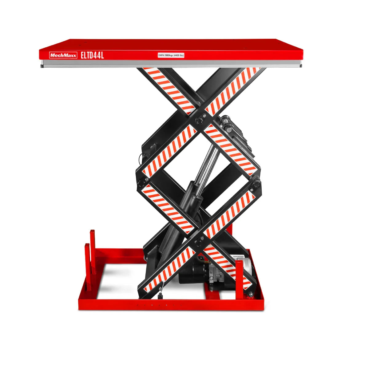 MechMaxx ELTD44L Lift Table 4400 lbs Capacity Stationary Electric Hydraulic Double Scissor 63" x 39.4" Platform 70.1" Lift Height UL Certified Motor New