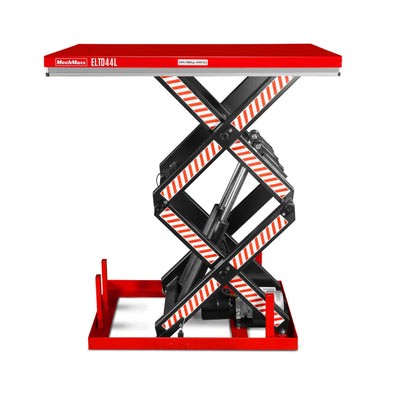 MechMaxx ELTD44L Lift Table 4400 lbs Capacity Stationary Electric Hydraulic Double Scissor 63" x 39.4" Platform 70.1" Lift Height UL Certified Motor New