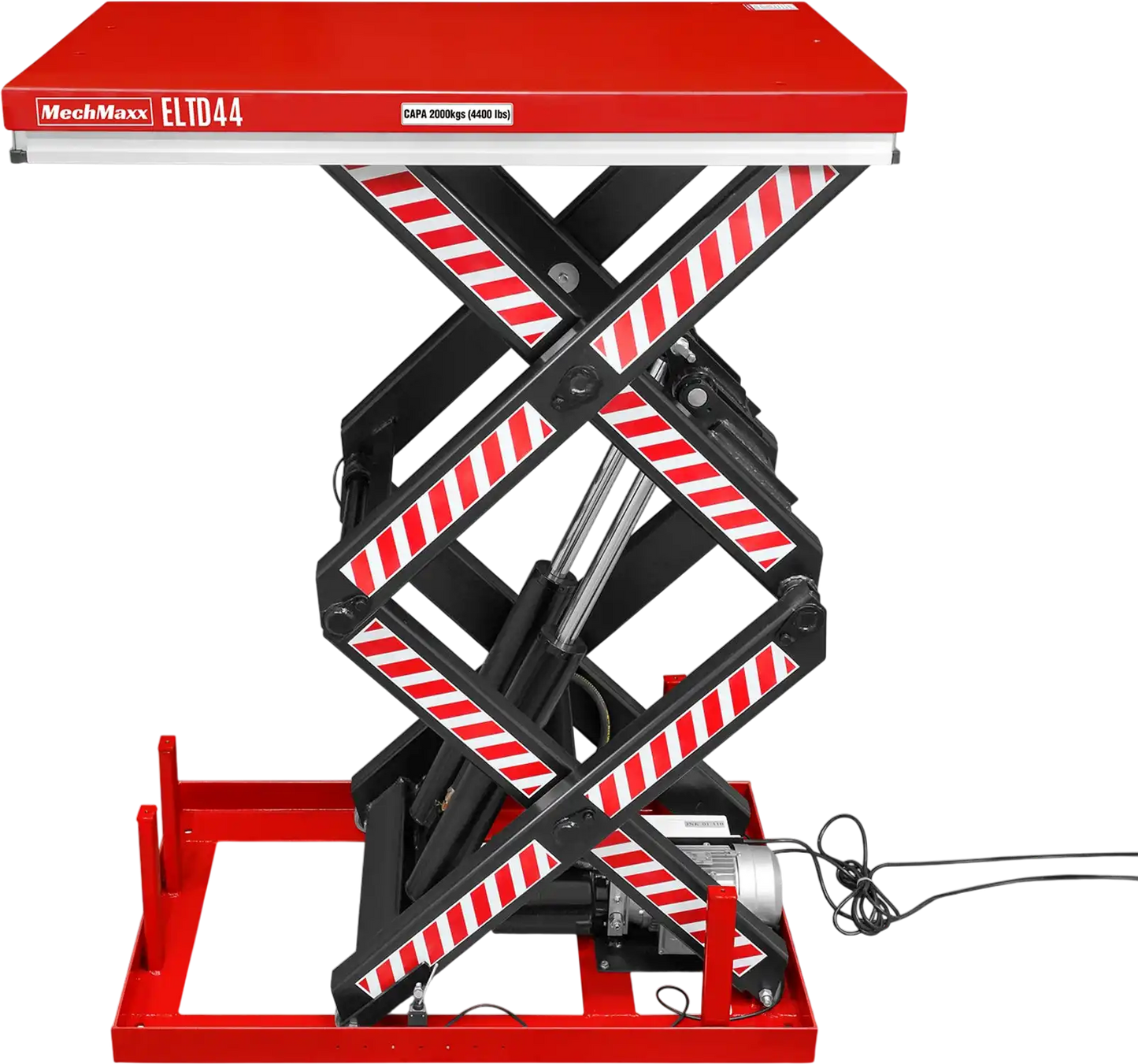 MechMaxx ELTD44 Lift Table 4400 lbs Capacity Stationary Electric Hydraulic Double Scissor 51.2" x 33.5" Platform 70.1" Lift Height UL Certified Motor New