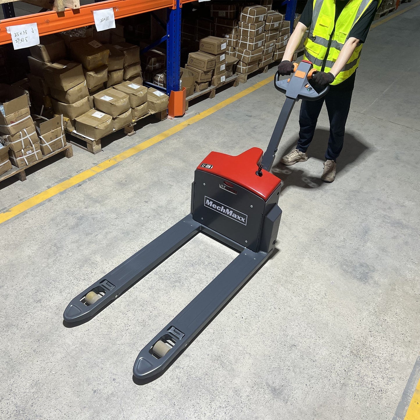 MechMaxx EPT33 Pallet Jack 3300 lbs Lithium-ion Electric 45" x 27" Fork 24V 40Ah Walkie Type Truck New