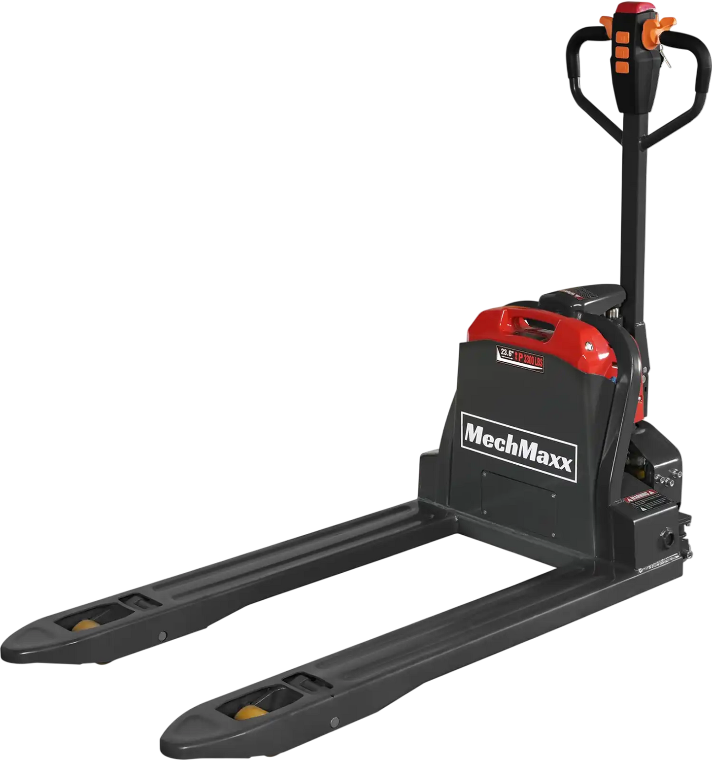 MechMaxx LPT33 Pallet Jack 3300 lbs Lithium-ion Electric 45x27" Fork 24V 40Ah Removable Battery Walkie Type New