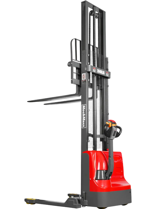 MechMaxx F26-138S Stacker 2640 lbs Lithium-ion Electric Straddle 138" Lift Adjustable Legs & Forks New