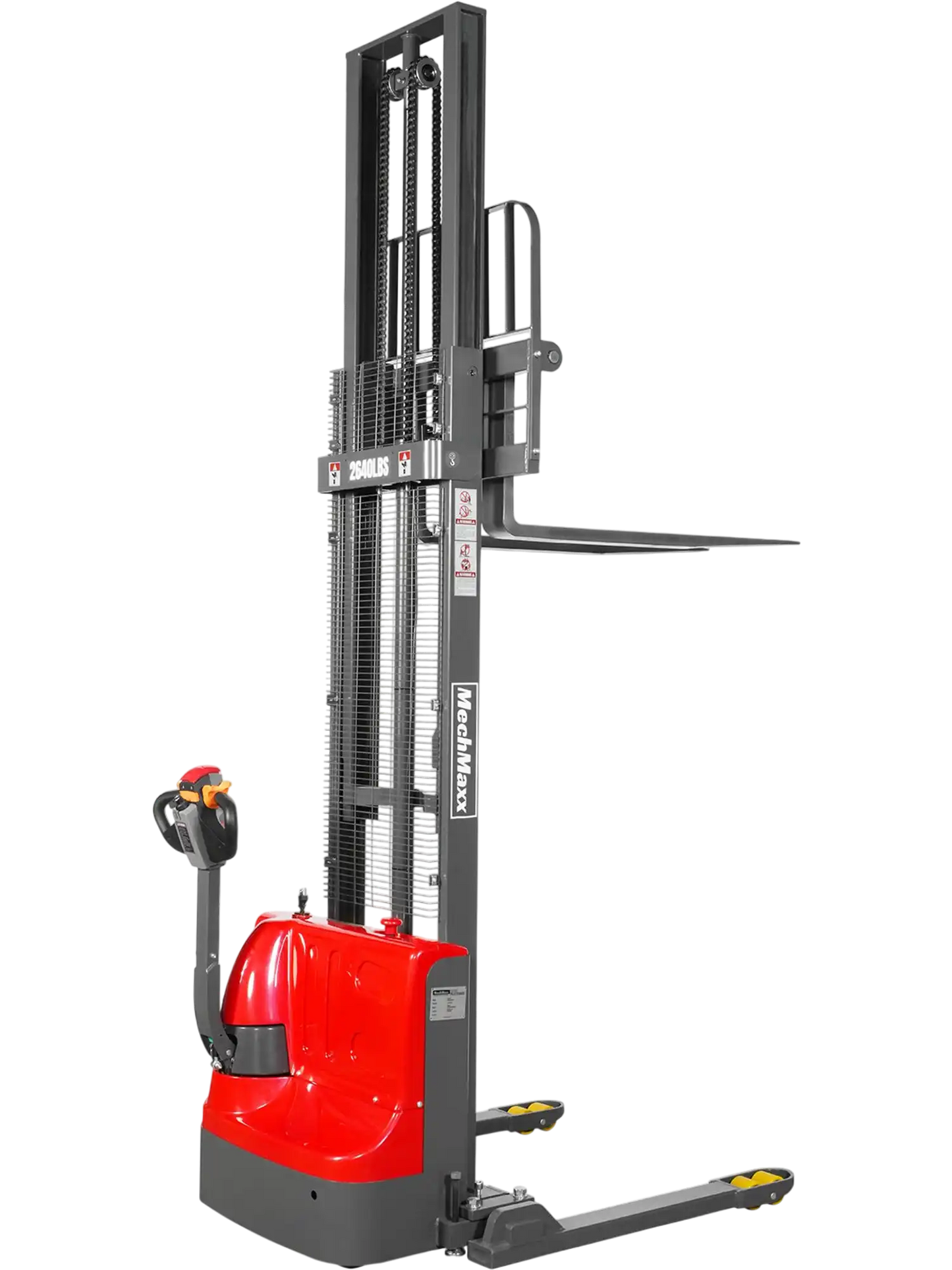 MechMaxx F26-118SLA Stacker 2640 lbs Electric Straddle 118" Lift Adjustable Legs Forks New