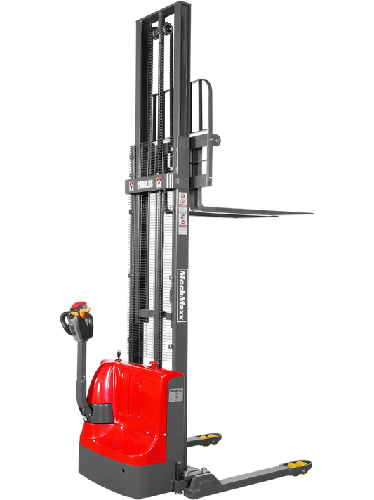 MechMaxx F26-118SLA Stacker 2640 lbs Electric Straddle 118" Lift Adjustable Legs Forks New
