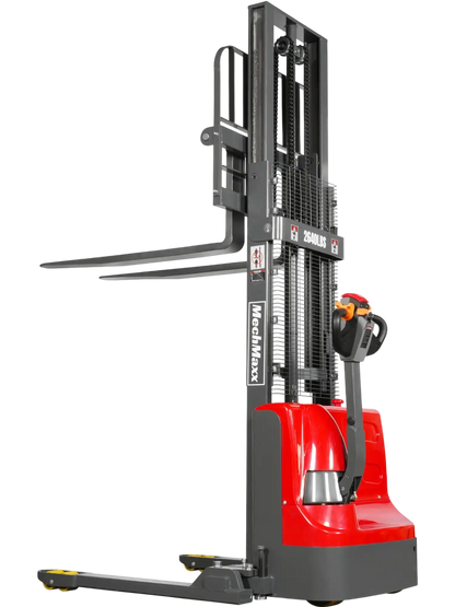 MechMaxx F26-98S Stacker 2640 lbs Lithium-ion Electric Straddle 98" Lift Adjustable Legs & Forks New