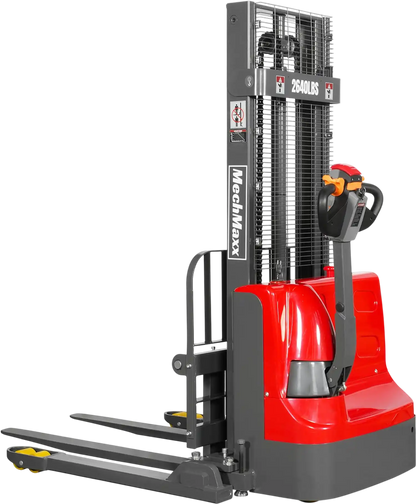 MechMaxx F26-98SLA Stacker 2640 lbs Electric Straddle 98" Lift Adjustable Legs Forks New