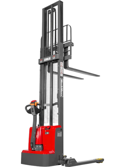 MechMaxx F33-138S Stacker 3300lbs Lithium-ion Electric Straddle 138" Lift Adjustable Legs & Forks New