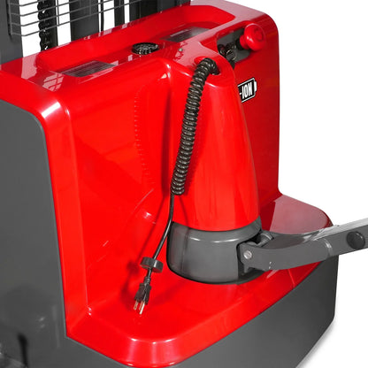 MechMaxx F33-138S Stacker 3300lbs Lithium-ion Electric Straddle 138" Lift Adjustable Legs & Forks New