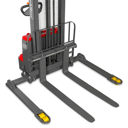 MechMaxx F33-98SLA Stacker 3300 lbs Electric Straddle 98" Lift Adjustable Legs Forks New