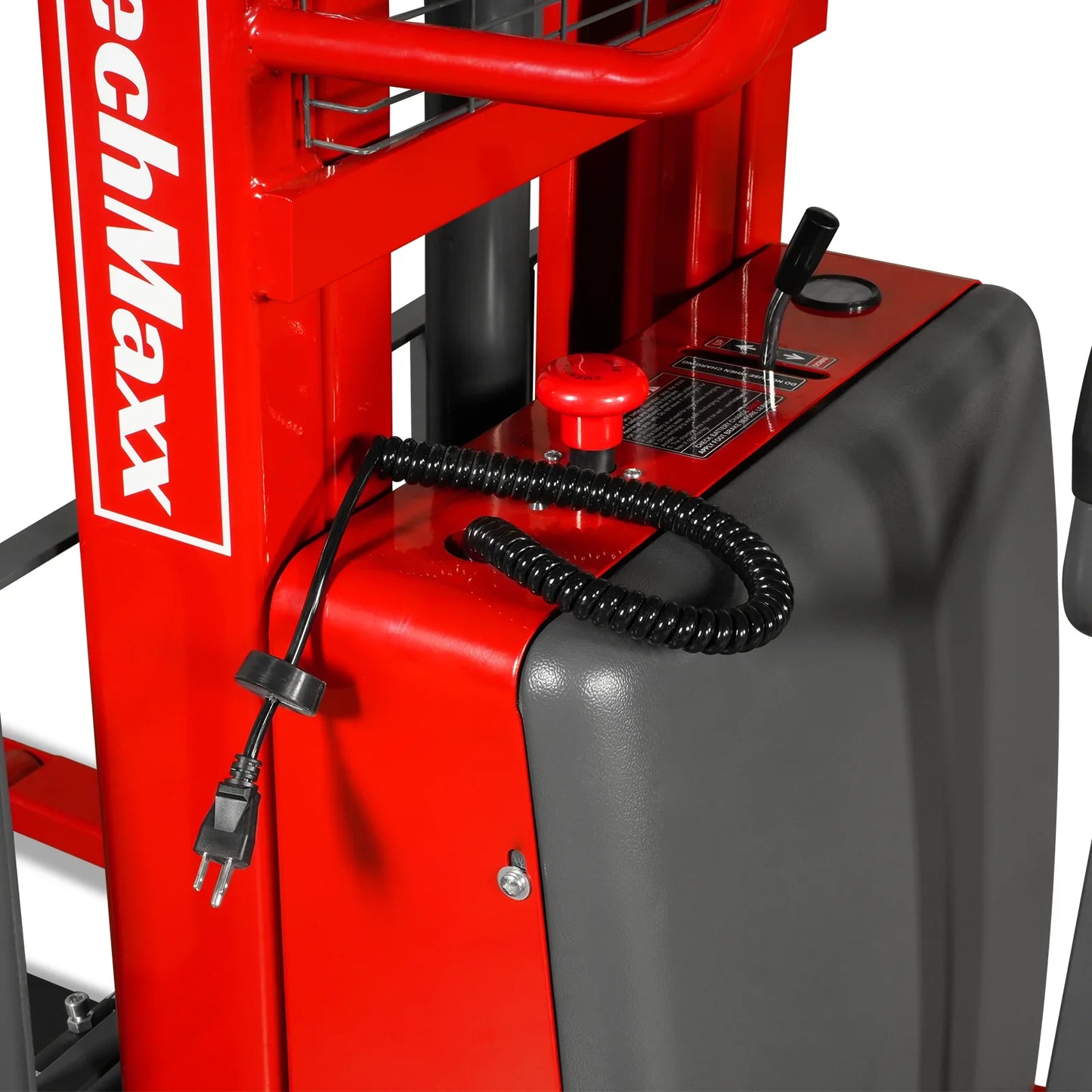 MechMaxx S33-118S Stacker 3300lbs Semi-Electric Straddle 118" Lift Adjustable Legs & Forks New