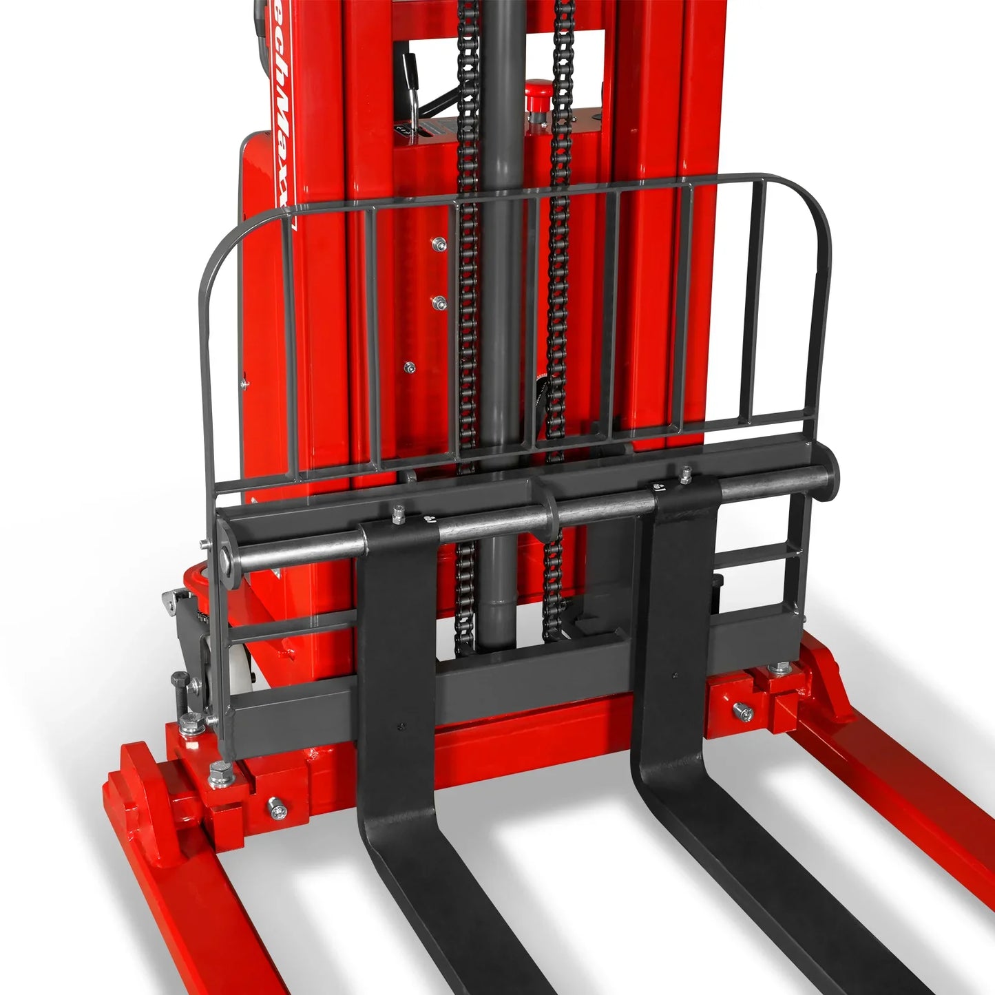 MechMaxx S33-118S Stacker 3300lbs Semi-Electric Straddle 118" Lift Adjustable Legs & Forks New
