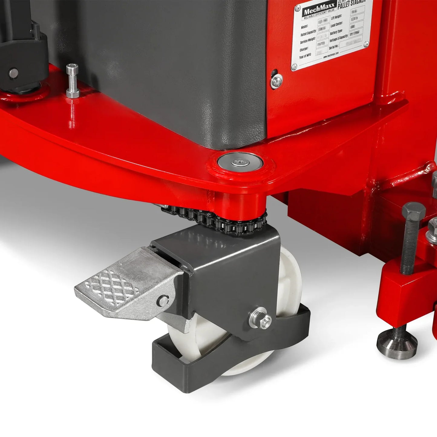 MechMaxx S33-138S Stacker 3300 lbs Semi-Electric Straddle 138" Lift Adjustable Legs Forks New