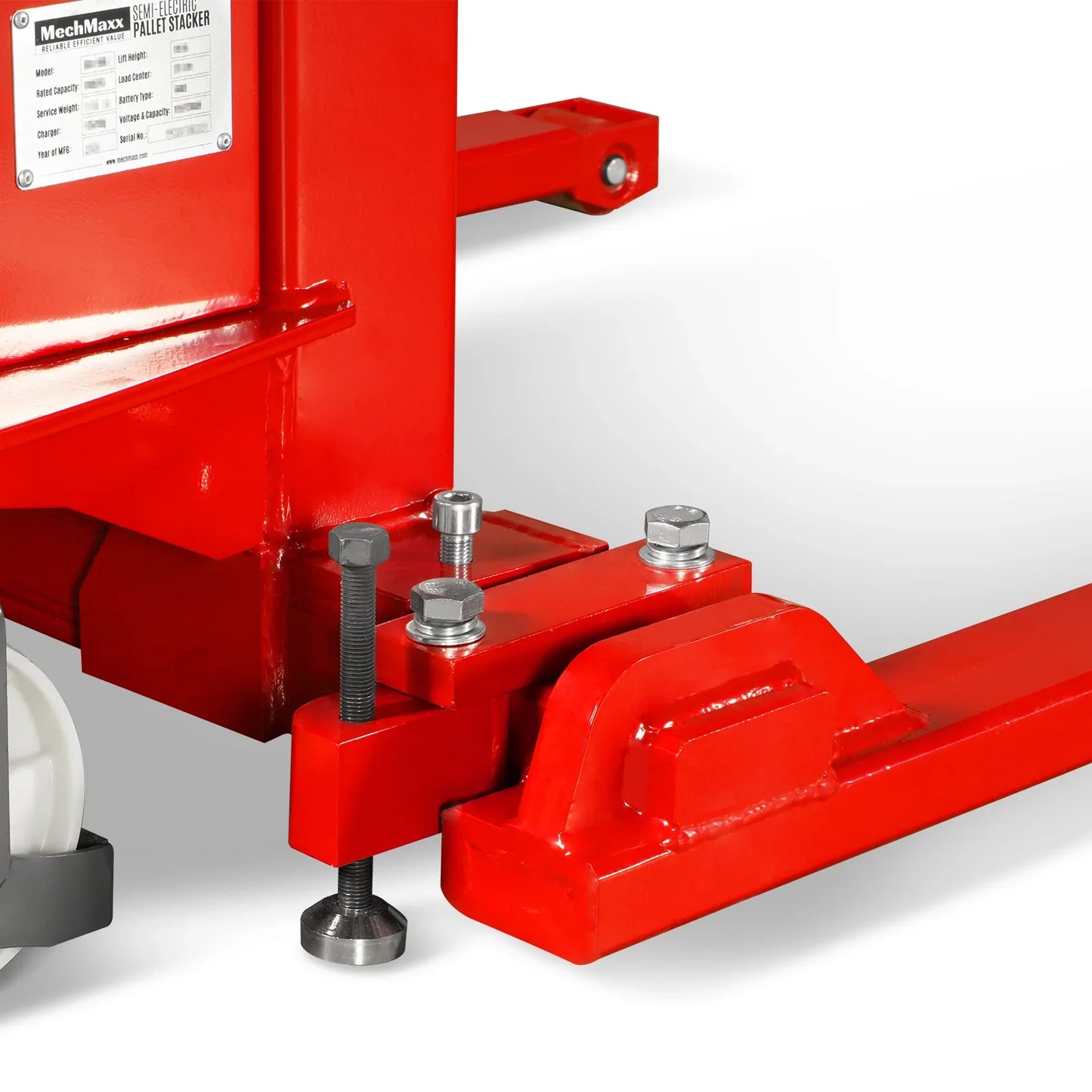 MechMaxx S33-118S Stacker 3300lbs Semi-Electric Straddle 118" Lift Adjustable Legs & Forks New