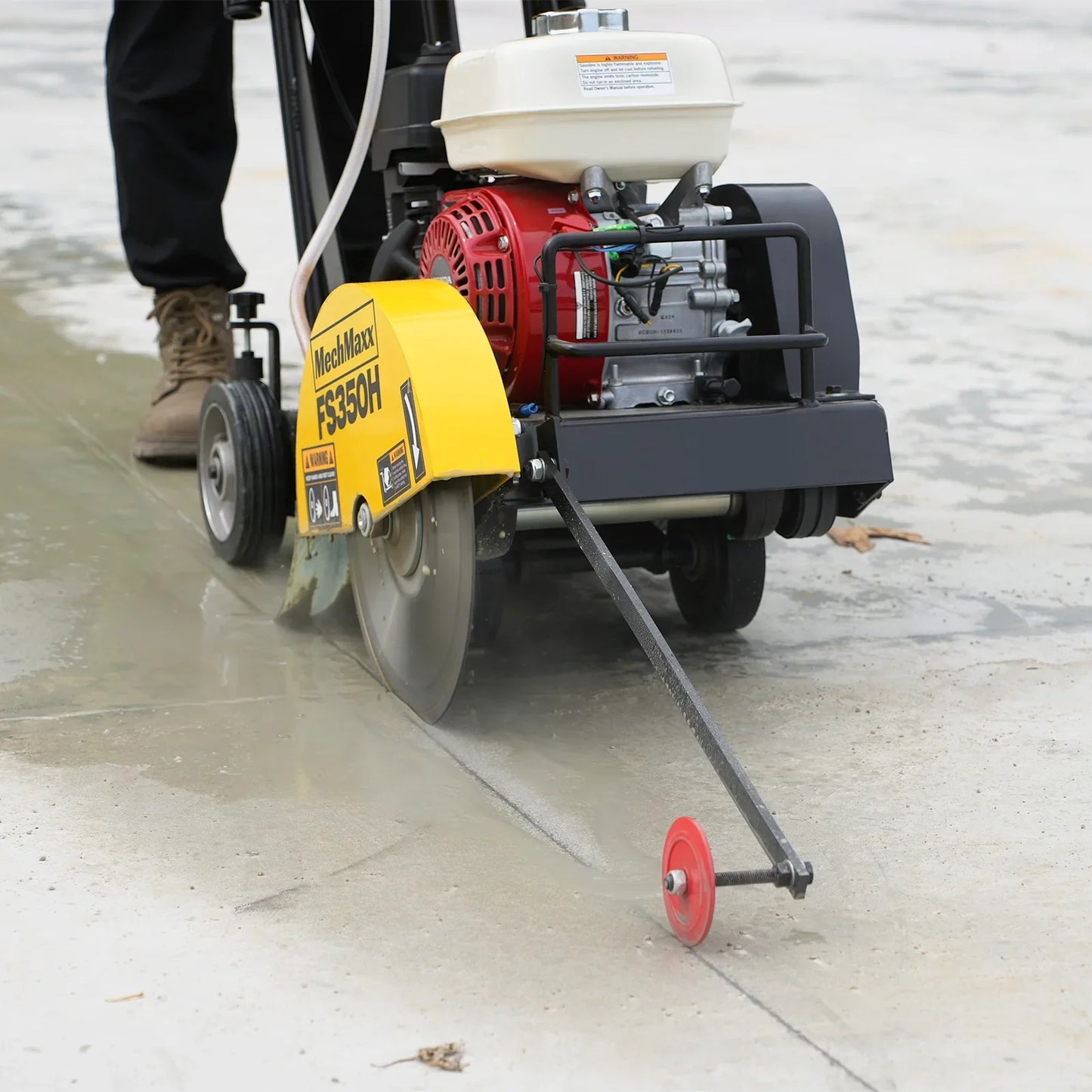 MechMaxx FS350H Concrete Floor Saw Honda GX160 Walk-Behind 14" Blade 4" Cutting Depth New
